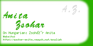 anita zsohar business card